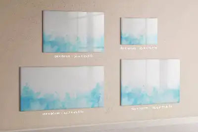 Magnetic glass dry erase board with painted spots design