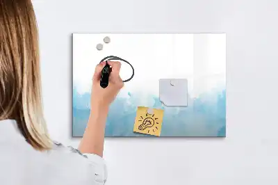 Magnetic glass dry erase board with painted spots design
