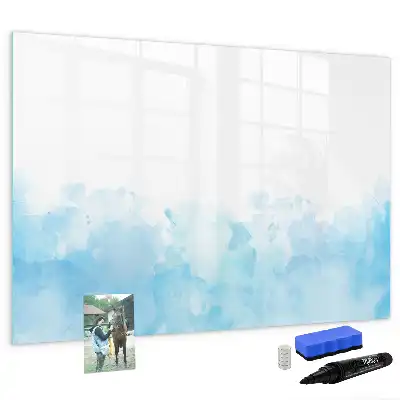 Magnetic glass dry erase board with painted spots design