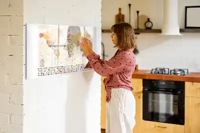 Magnetic world map marker board project display board