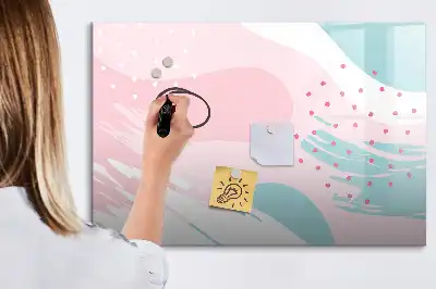 Magnetic marker board pastel abstraction design