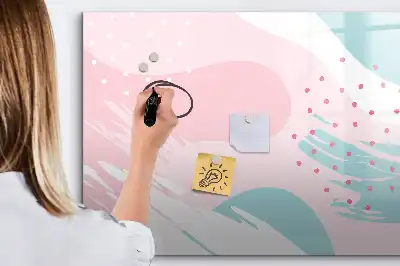Magnetic marker board pastel abstraction design
