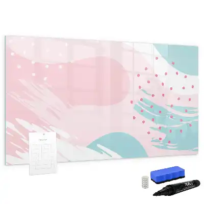 Magnetic marker board pastel abstraction design