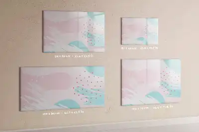 Magnetic marker board pastel abstraction design