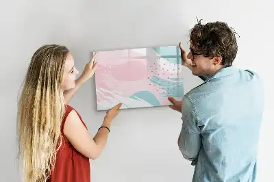 Magnetic marker board pastel abstraction design