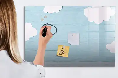 Magnetic glass dry erase board for children