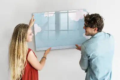 Magnetic glass dry erase board for children