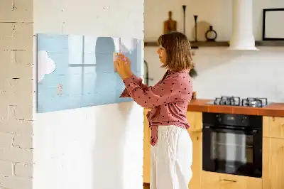 Magnetic glass dry erase board for children