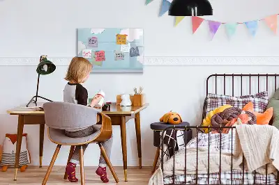 Magnetic glass dry erase board for children