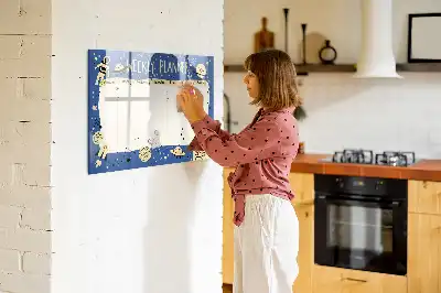 Magnetic marker board cosmic weekly planner