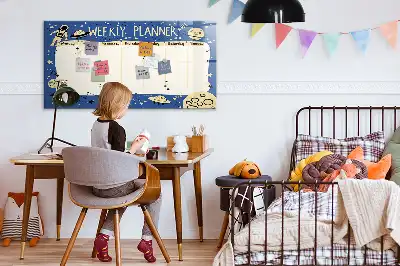Magnetic marker board cosmic weekly planner