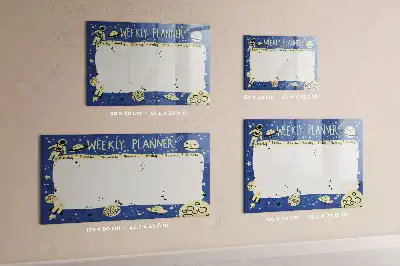 Magnetic marker board cosmic weekly planner