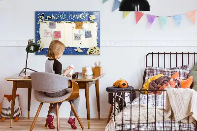 Magnetic marker board cosmic weekly planner
