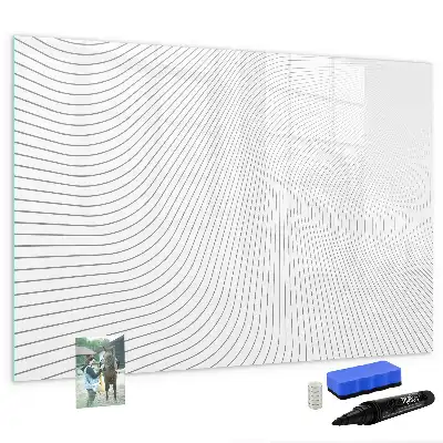 Magnetic marker board abstract lines design