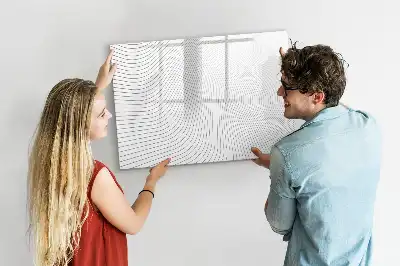 Magnetic marker board abstract lines design