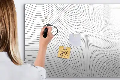 Magnetic marker board abstract lines design