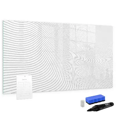 Magnetic marker board abstract lines design