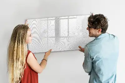 Magnetic marker board abstract lines design