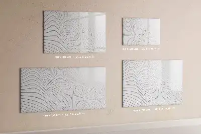 Magnetic marker board abstract lines design