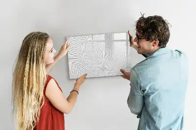 Magnetic marker board abstract lines design