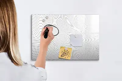 Magnetic marker board abstract lines design