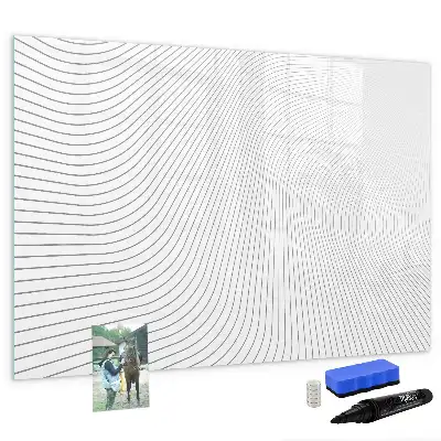 Magnetic marker board abstract lines design