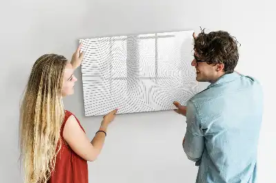 Magnetic marker board abstract lines design
