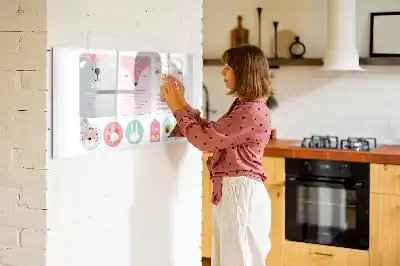 Magnetic glass dry erase board happy bookmarks design