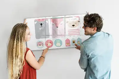 Magnetic glass dry erase board happy bookmarks design