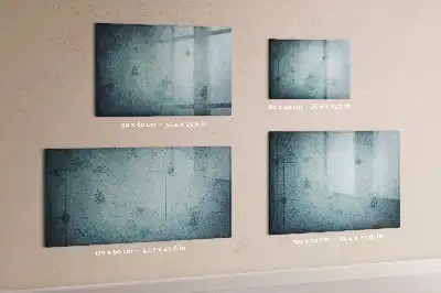 Magnetic glass dry erase board vintage map design