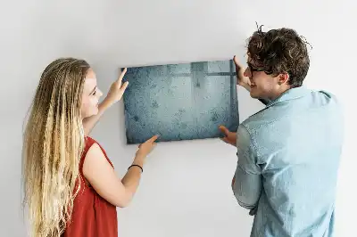 Magnetic glass dry erase board vintage map design