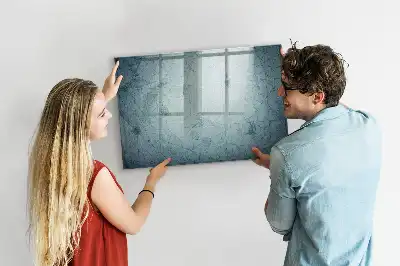 Magnetic glass dry erase board vintage map design