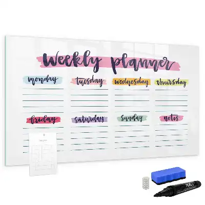 Magnetic marker board handwritten planner