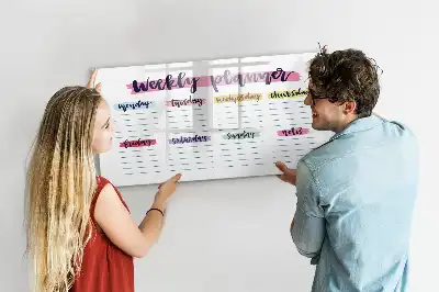 Magnetic marker board handwritten planner