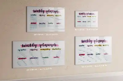 Magnetic marker board handwritten planner