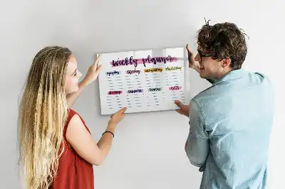 Magnetic marker board handwritten planner