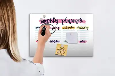 Magnetic marker board handwritten planner
