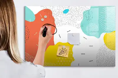 Magnetic marker board with POP abstraction design