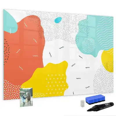 Magnetic marker board with POP abstraction design