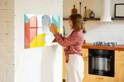 Magnetic marker board with POP abstraction design