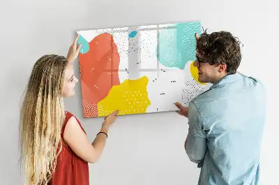 Magnetic marker board with POP abstraction design