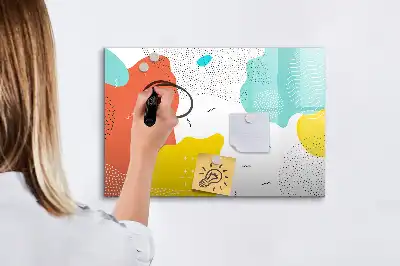 Magnetic marker board with POP abstraction design