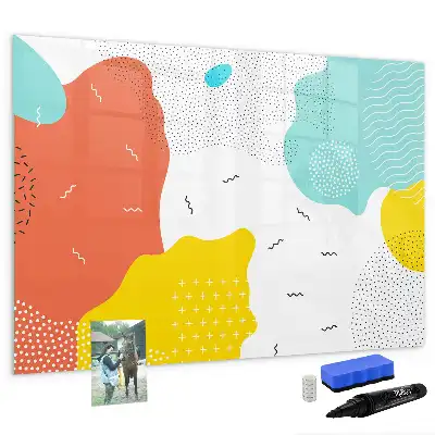 Magnetic marker board with POP abstraction design