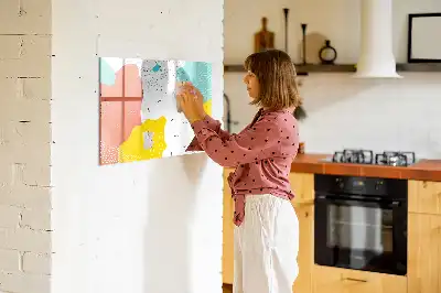 Magnetic marker board with POP abstraction design