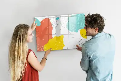 Magnetic marker board with POP abstraction design