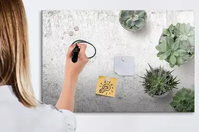Magnetic glass dry erase board decorative plants