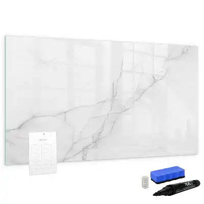 Magnetic marker board with a decorative marble finish