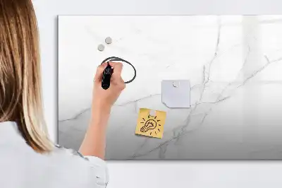 Magnetic marker board with a decorative marble finish