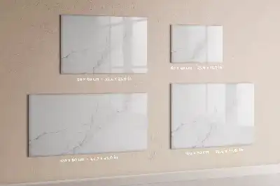 Magnetic marker board with a decorative marble finish