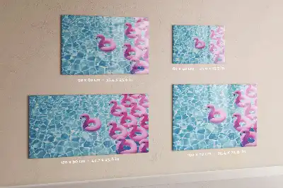 Magnetic glass dry erase board inflatable flamingo design